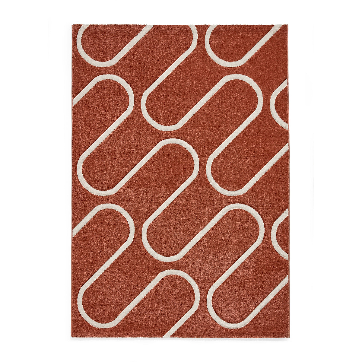 Linear Curve Rug Orange from Roseland Furniture