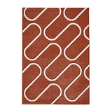 Linear Curve Rug Orange from Roseland Furniture