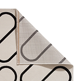 Linear Curve Rug White from Roseland Furniture