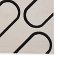 Linear Curve Rug White from Roseland Furniture