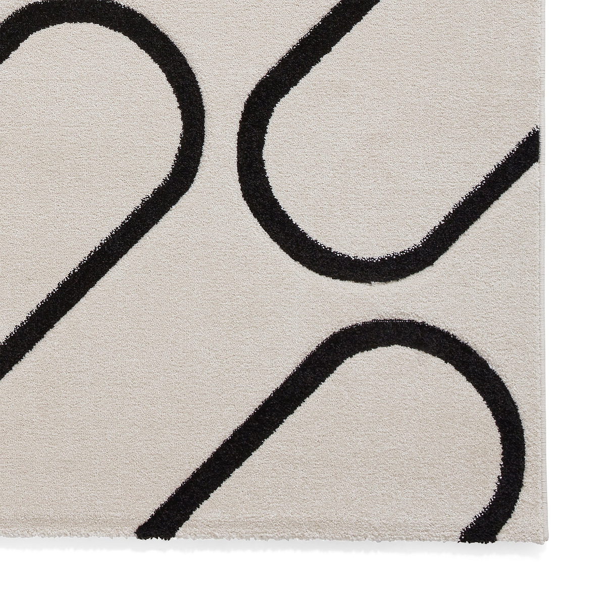 Linear Curve Rug White from Roseland Furniture