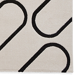 Linear Curve Rug White from Roseland Furniture