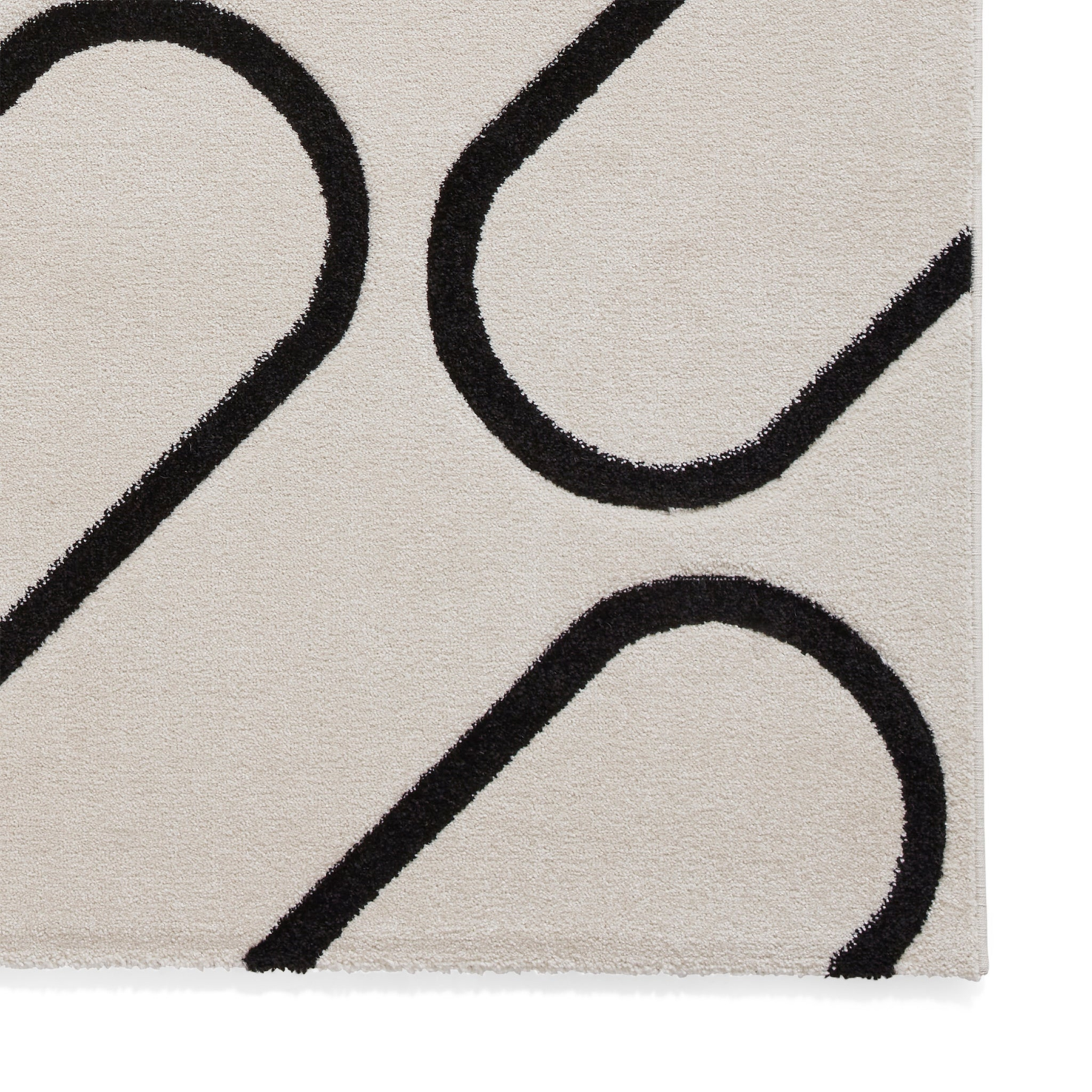 Linear Curve Rug White from Roseland Furniture