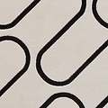 Linear Curve Rug White from Roseland Furniture