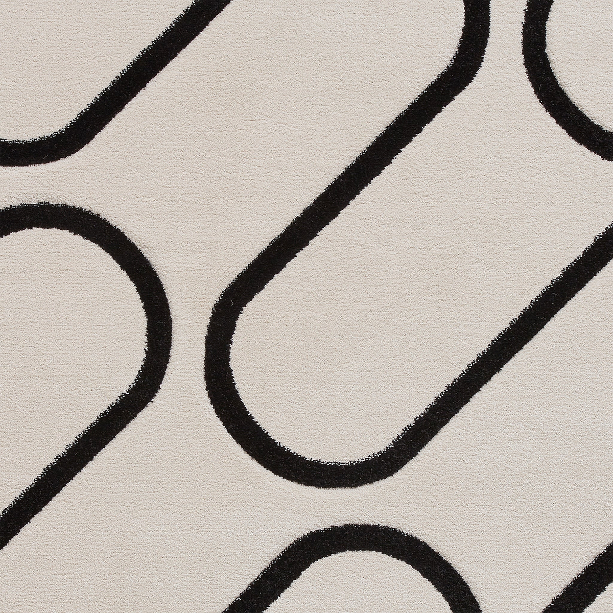 Linear Curve Rug White from Roseland Furniture