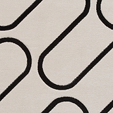 Linear Curve Rug White from Roseland Furniture