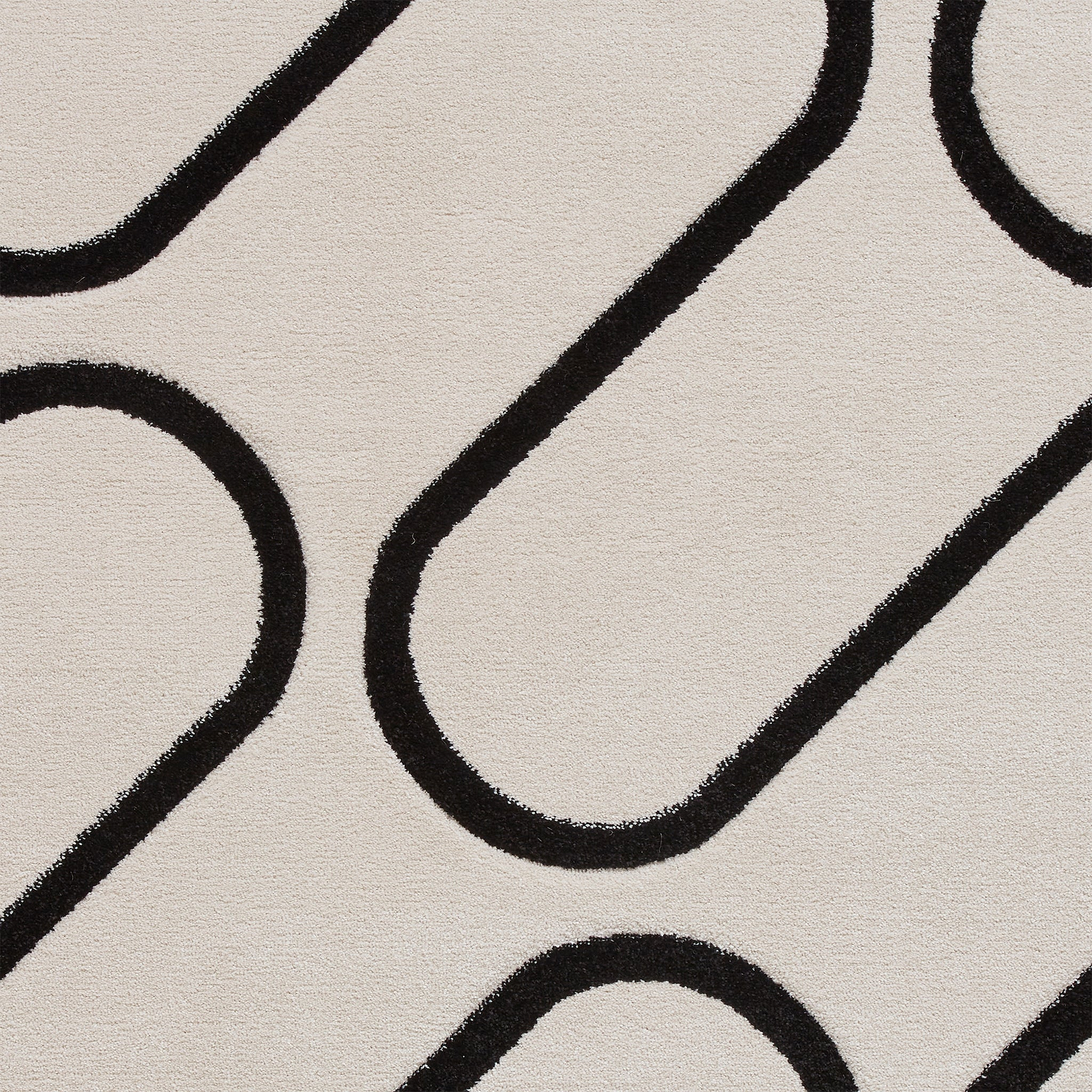 Linear Curve Rug White from Roseland Furniture