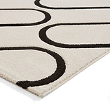 Linear Curve Rug White from Roseland Furniture