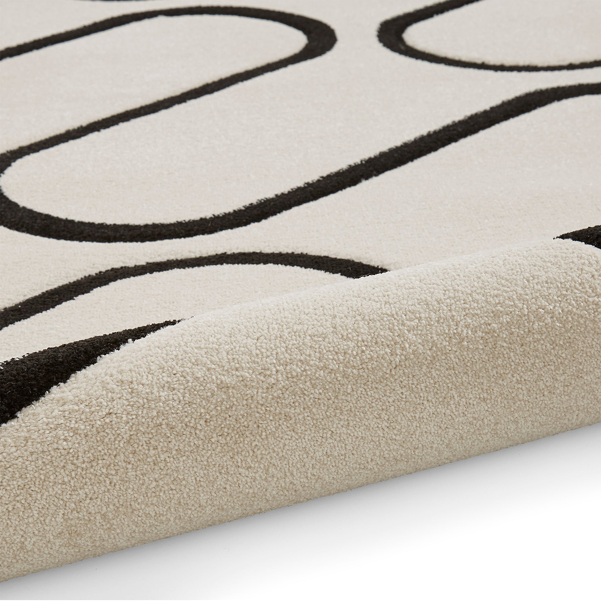 Linear Curve Rug White from Roseland Furniture