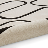 Linear Curve Rug White from Roseland Furniture