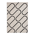 Linear Curve Rug White from Roseland Furniture