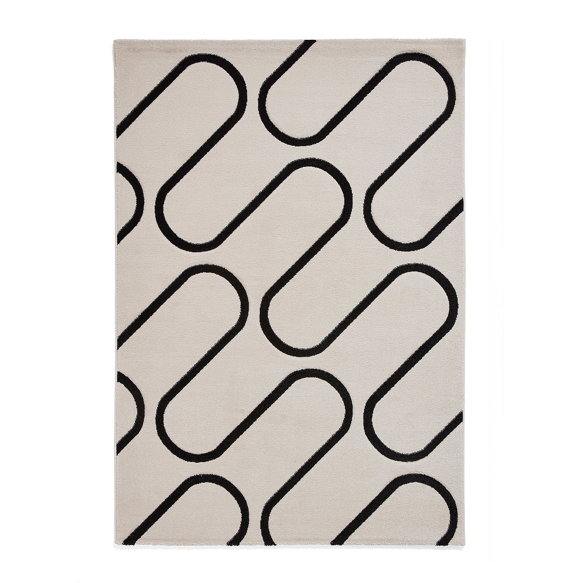 Linear Curve Rug White from Roseland Furniture