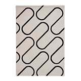 Linear Curve Rug White from Roseland Furniture