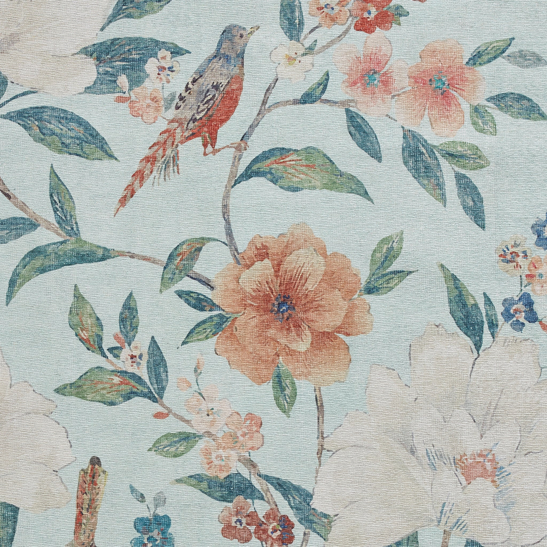 Pippa Floral Washable Rug Blue from Roseland Furniture