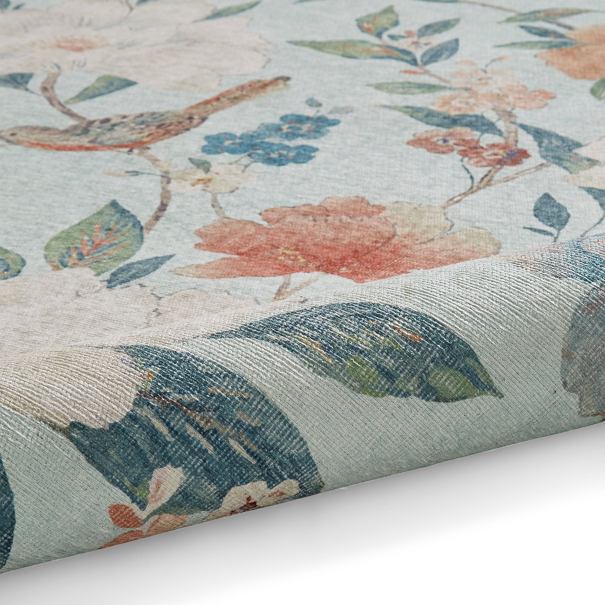 Pippa Floral Washable Rug Blue from Roseland Furniture
