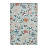 Pippa Floral Washable Rug Blue from Roseland Furniture