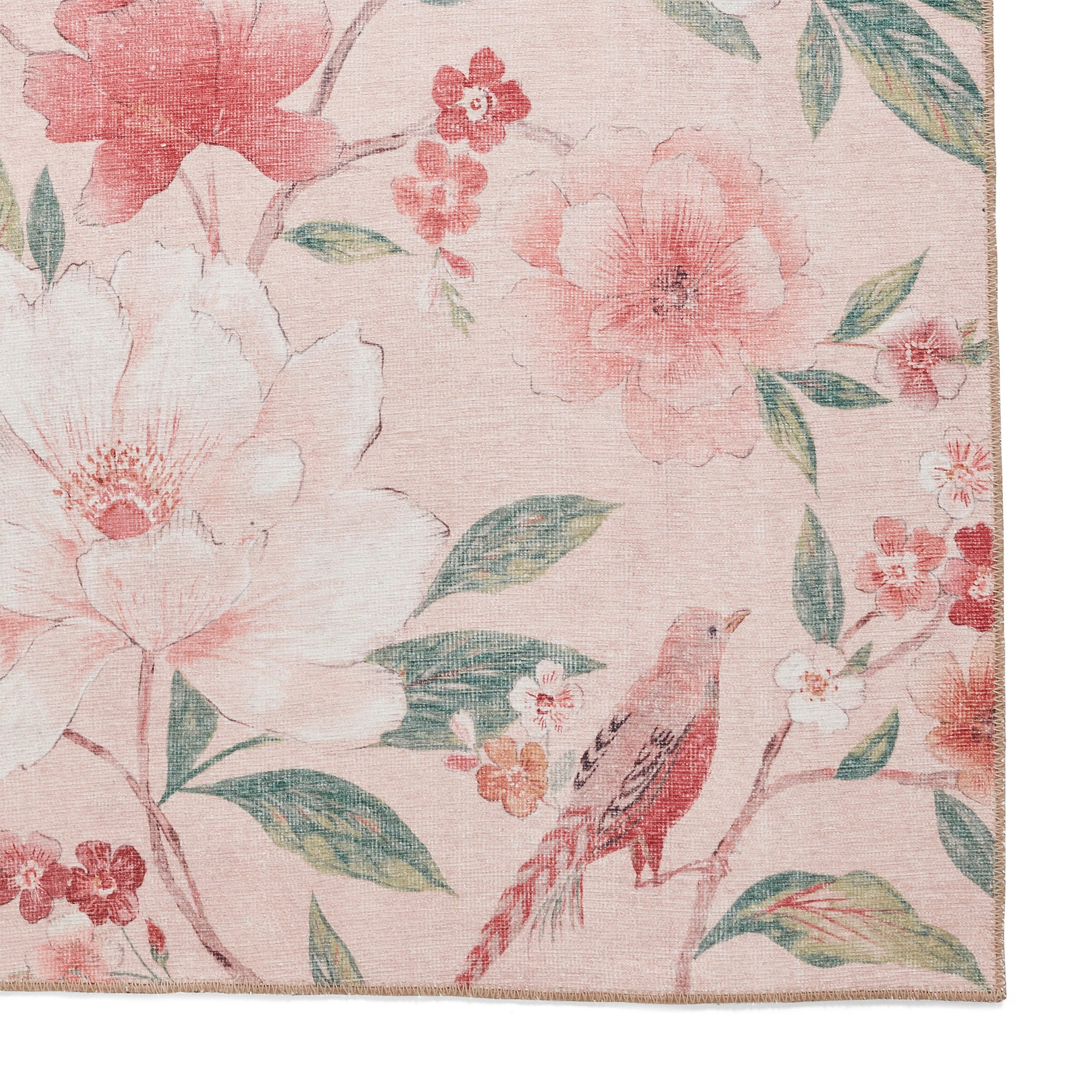 Pippa Floral Washable Rug Pink from Roseland Furniture