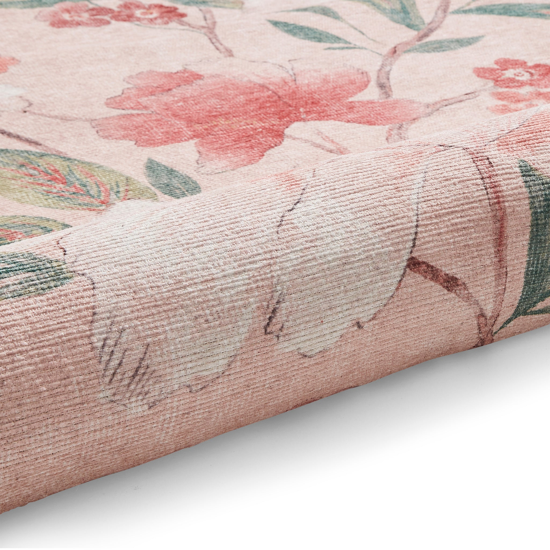 Pippa Floral Washable Rug Pink from Roseland Furniture