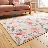 Pippa Floral Washable Rug Pink from Roseland Furniture