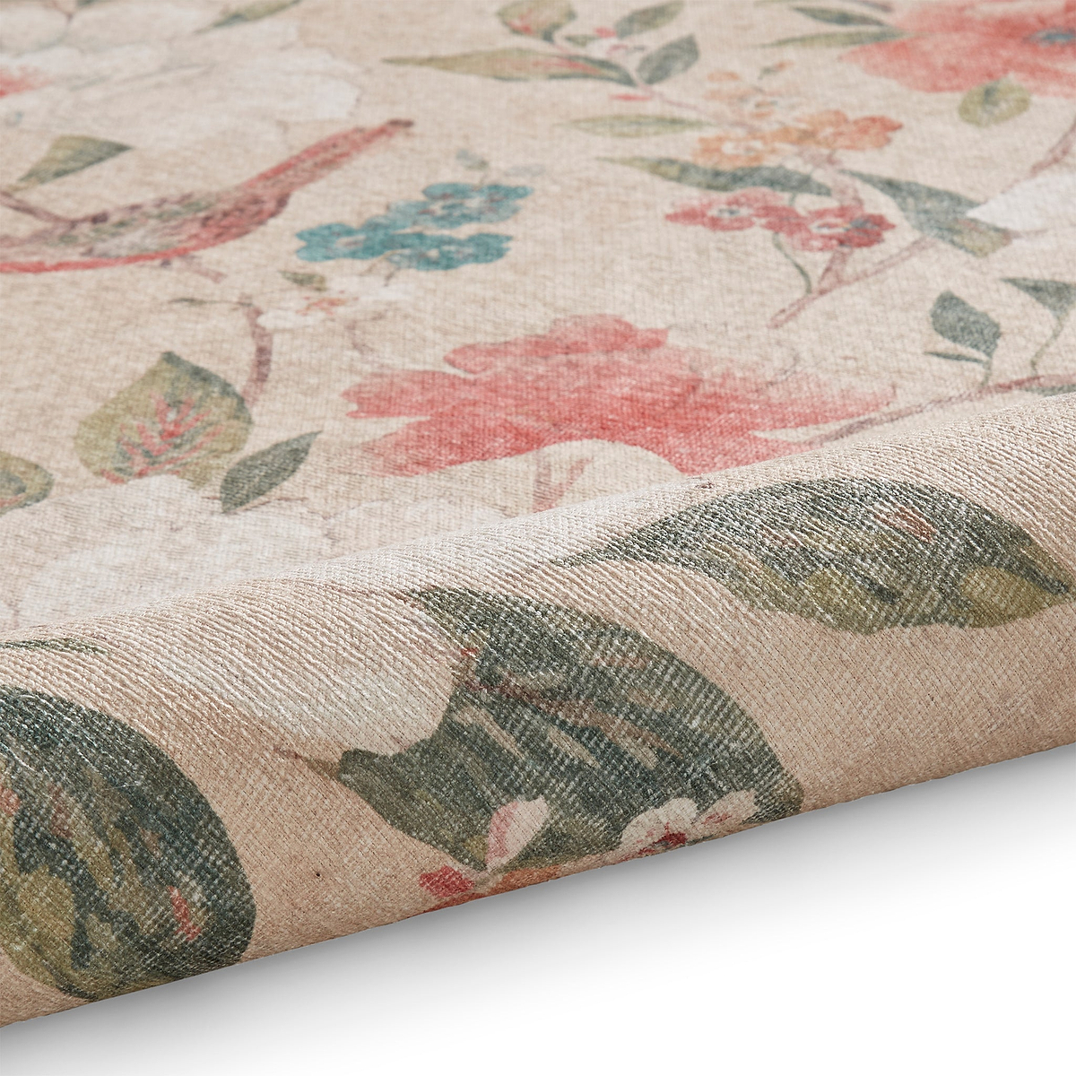 Pippa Floral Washable Rug Natural from Roseland Furniture
