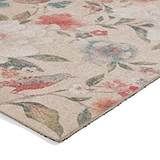 Pippa Floral Washable Rug Natural from Roseland Furniture