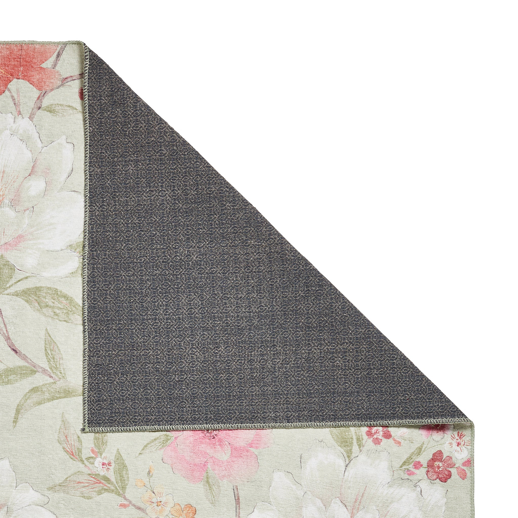 Pippa Floral Washable Rug Green from Roseland Furniture
