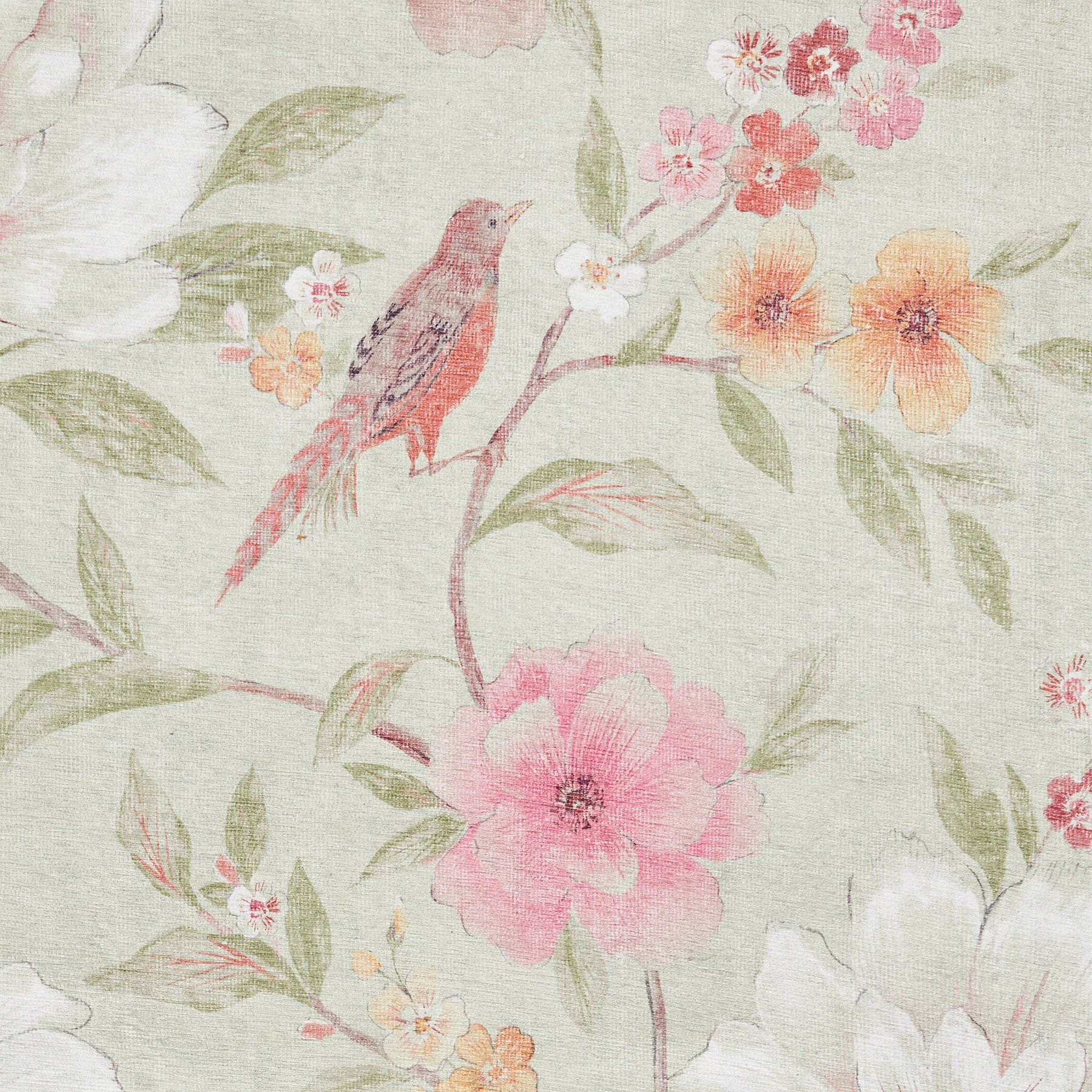 Pippa Floral Washable Rug Green from Roseland Furniture