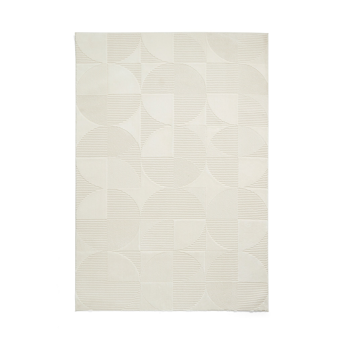 Retro Circles Washable Rug Cream from Roseland Furniture