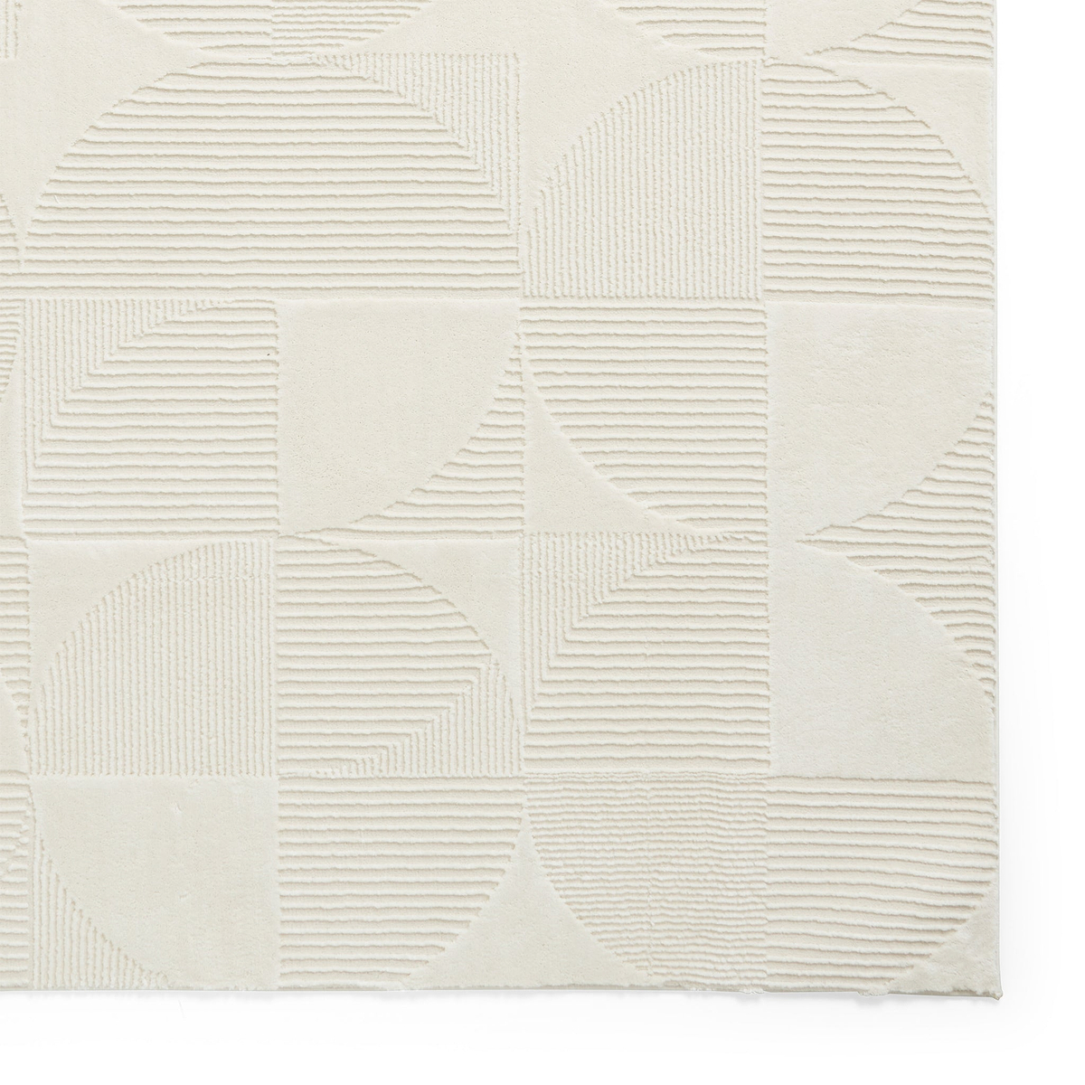 Retro Circles Washable Rug Cream from Roseland Furniture