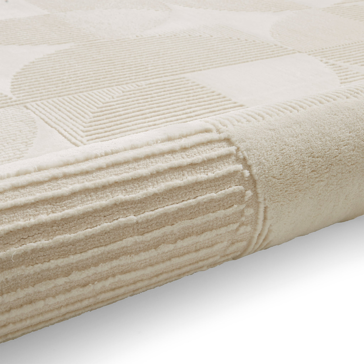 Retro Circles Washable Rug Cream from Roseland Furniture