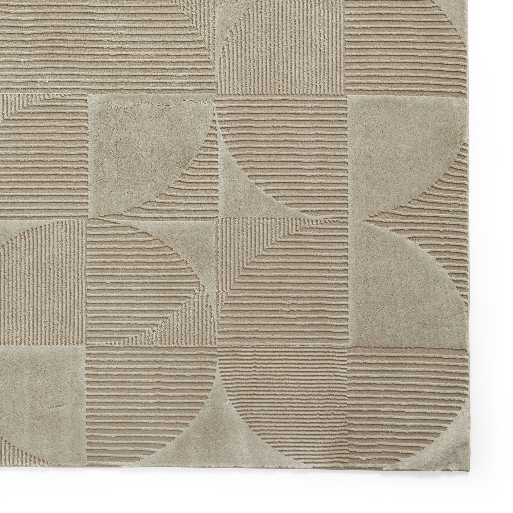 Retro Circles Washable Rug Natural from Roseland Furniture