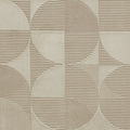 Retro Circles Washable Rug Natural from Roseland Furniture