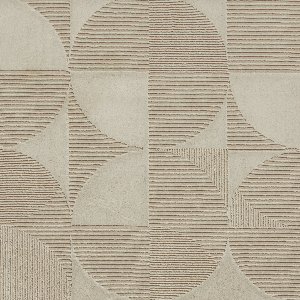 Retro Circles Washable Rug Natural from Roseland Furniture