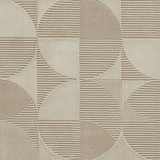 Retro Circles Washable Rug Natural from Roseland Furniture