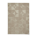 Retro Circles Washable Rug Natural from Roseland Furniture
