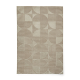 Retro Circles Washable Rug Natural from Roseland Furniture