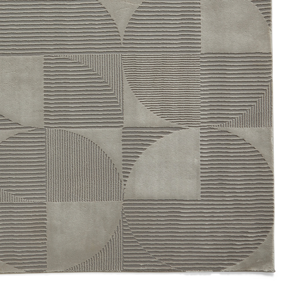 Retro Circles Washable Rug Silver from Roseland Furniture