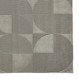Retro Circles Washable Rug Silver from Roseland Furniture