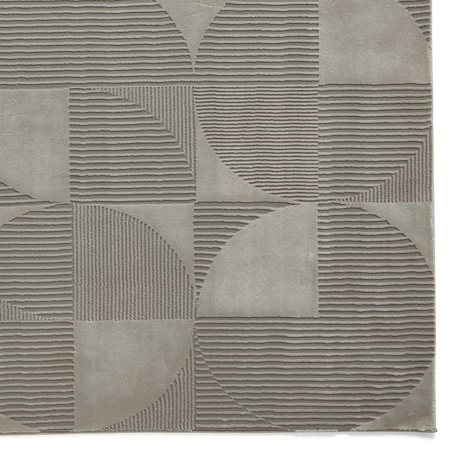 Retro Circles Washable Rug Silver from Roseland Furniture