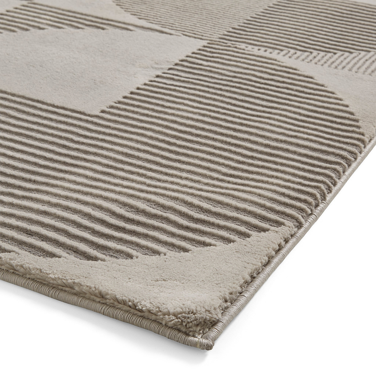 Retro Circles Washable Rug Silver from Roseland Furniture