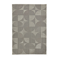 Retro Circles Washable Rug Silver from Roseland Furniture