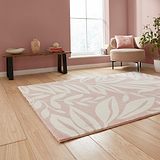 Sorrel Leaves Washable Rug Pink from Roseland Furniture