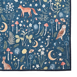 Twilight Animals Blue Washable Rug from Roseland Furniture