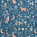 Twilight Animals Blue Washable Rug from Roseland Furniture