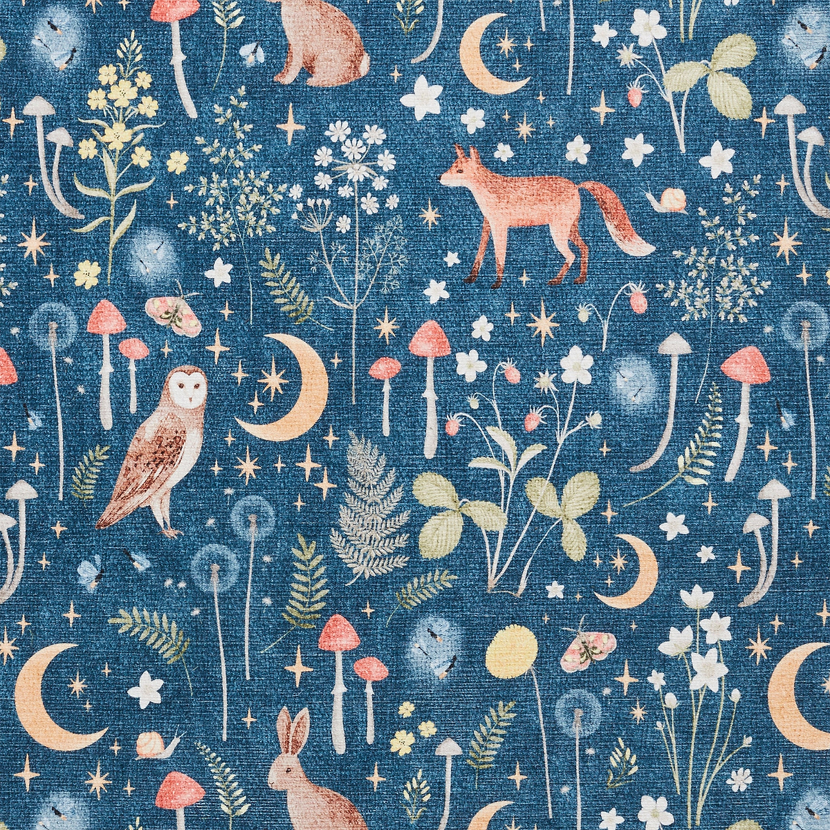 Twilight Animals Blue Washable Rug from Roseland Furniture