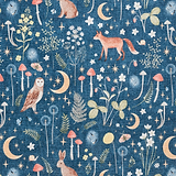 Twilight Animals Blue Washable Rug from Roseland Furniture