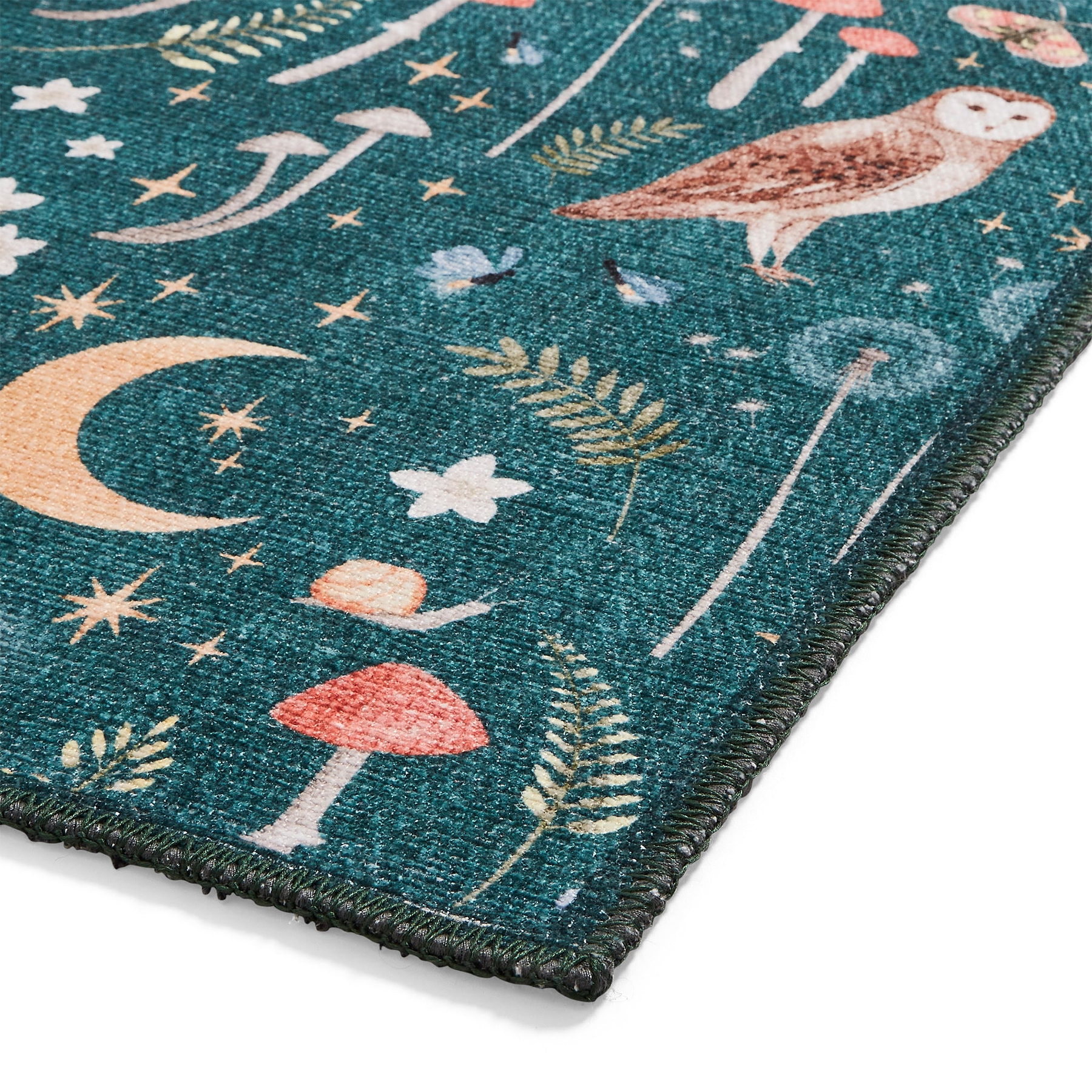 Twilight Animals Green Washable Rug from Roseland Furniture