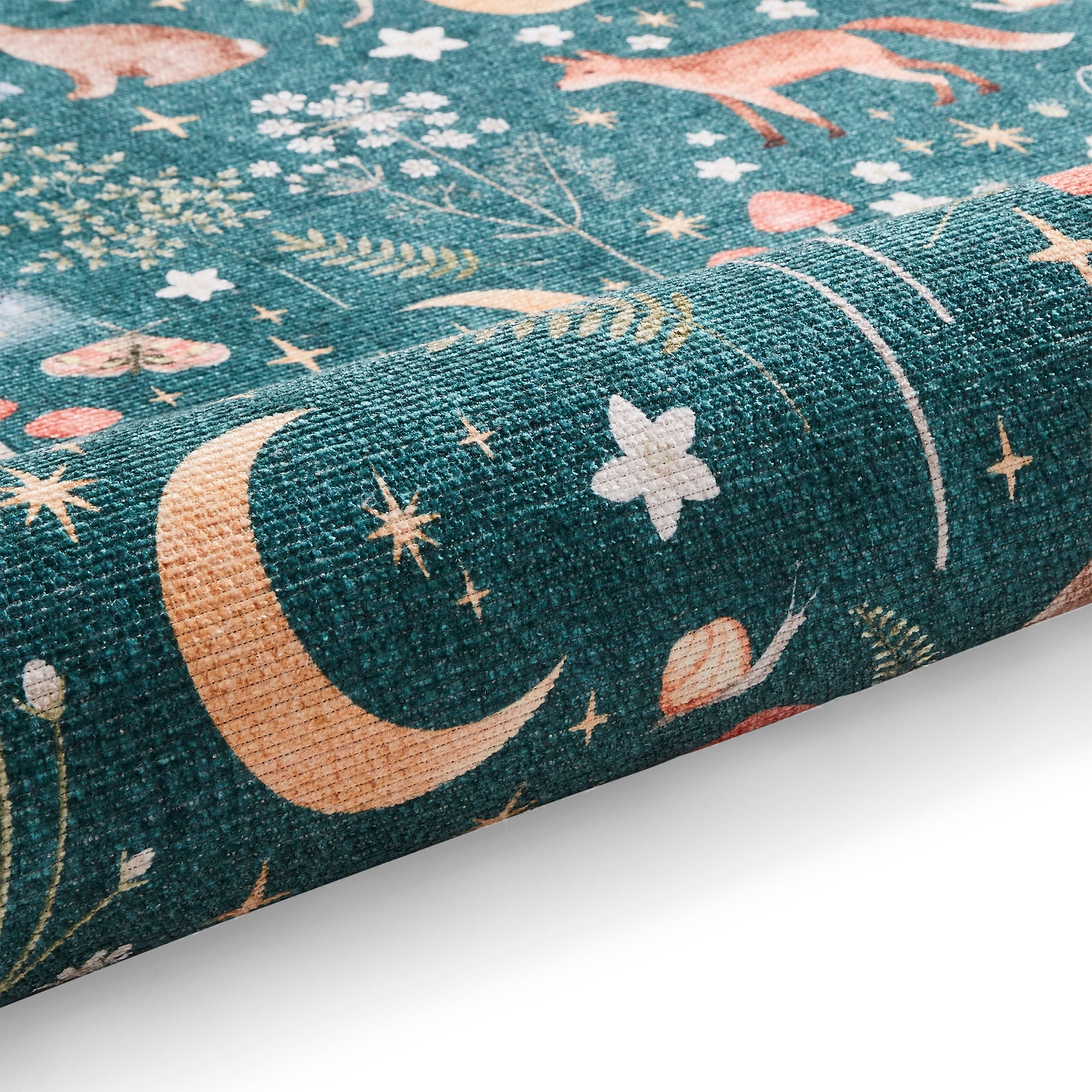 Twilight Animals Green Washable Rug from Roseland Furniture