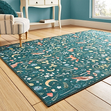 Twilight Animals Green Washable Rug from Roseland Furniture