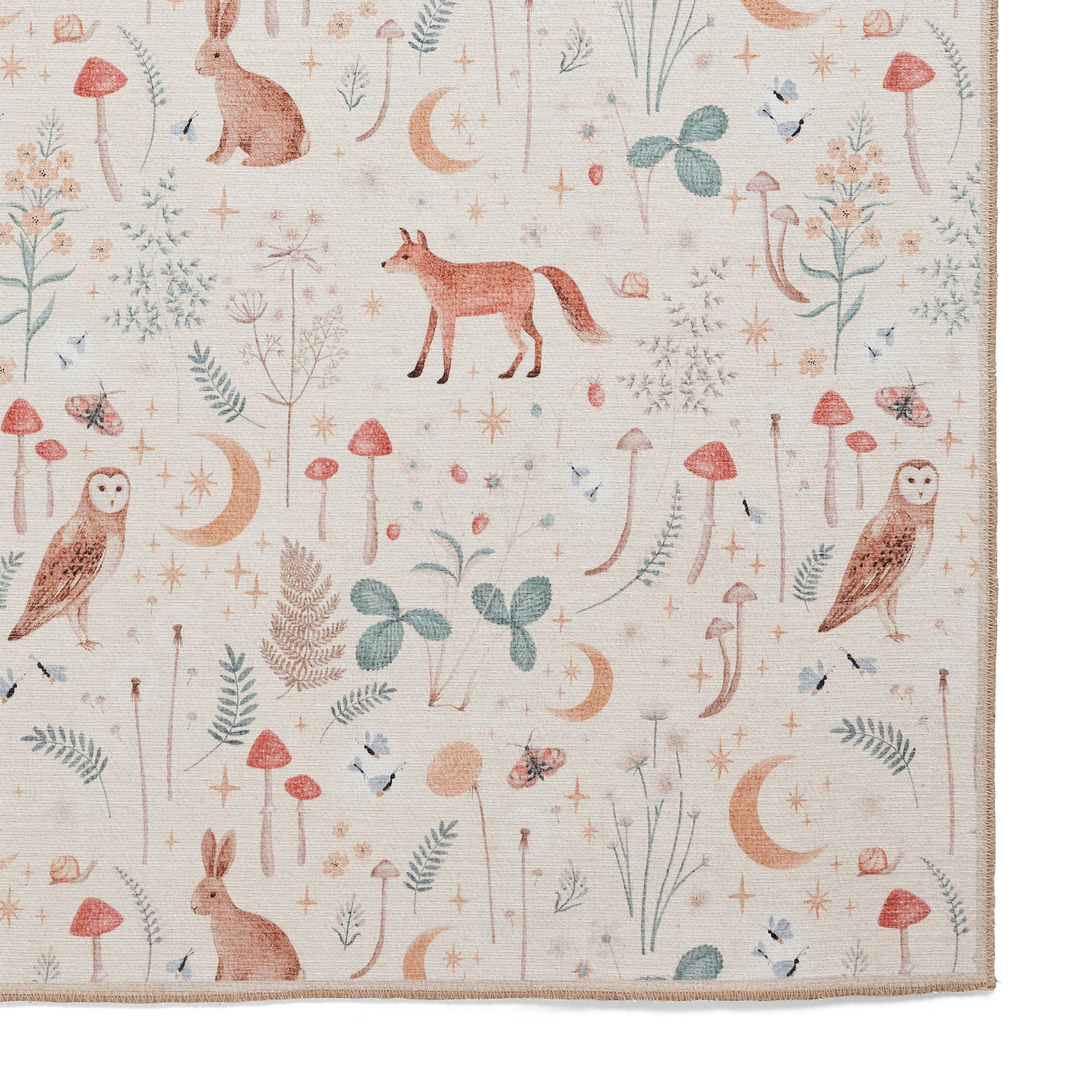 Twilight Animals Natural Washable Rug from Roseland Furniture